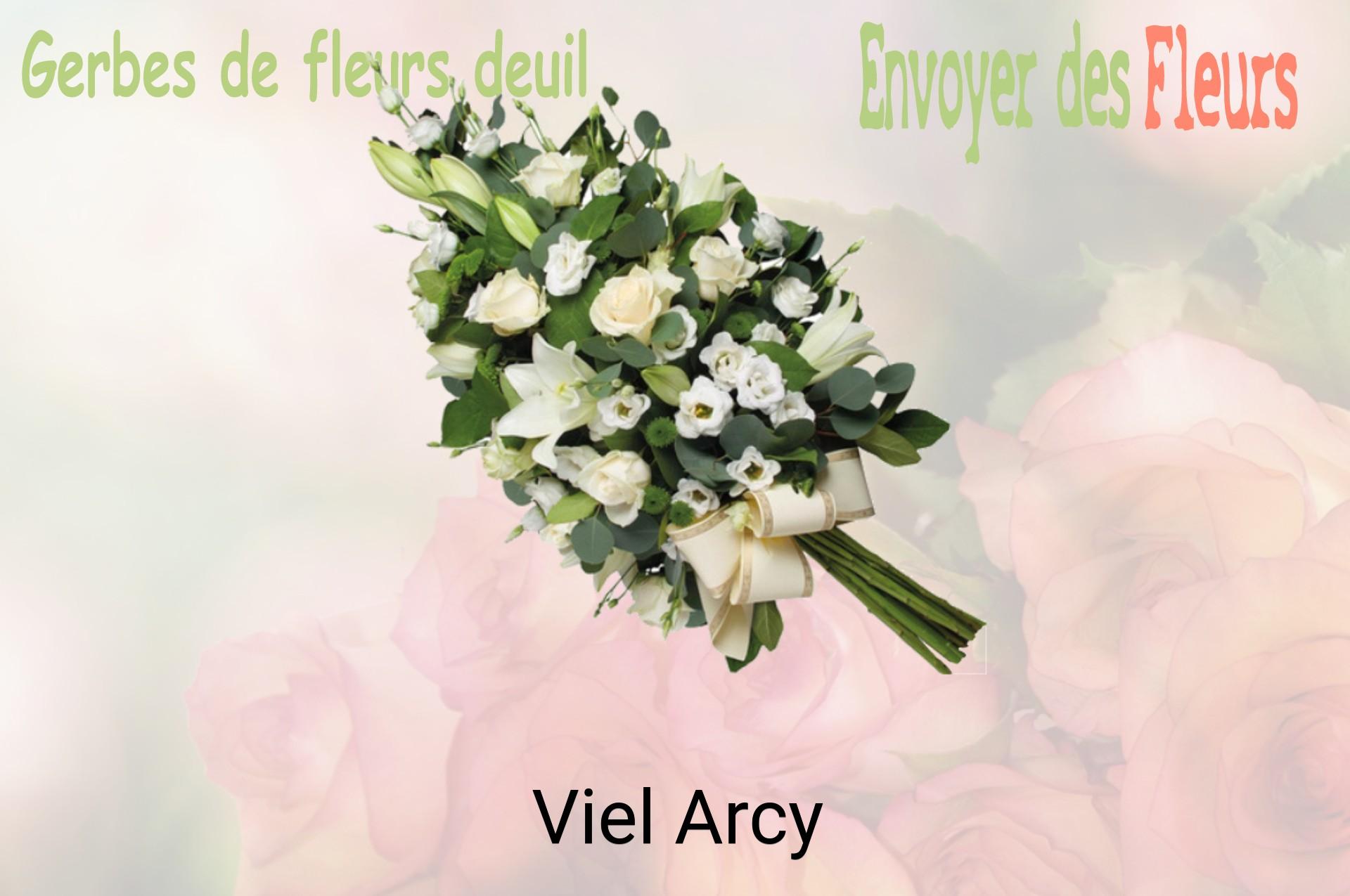 Gerbe de fleurs de deuil livrée à Viel-Arcy